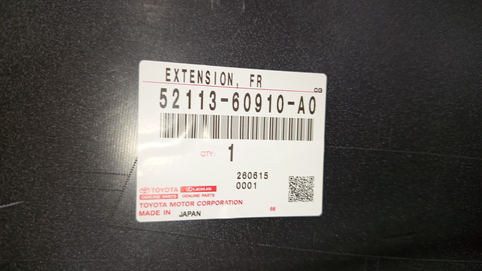Бампер левый передний LEXUS LX600 VJA310W 52113-60910-A0 3 ракурс