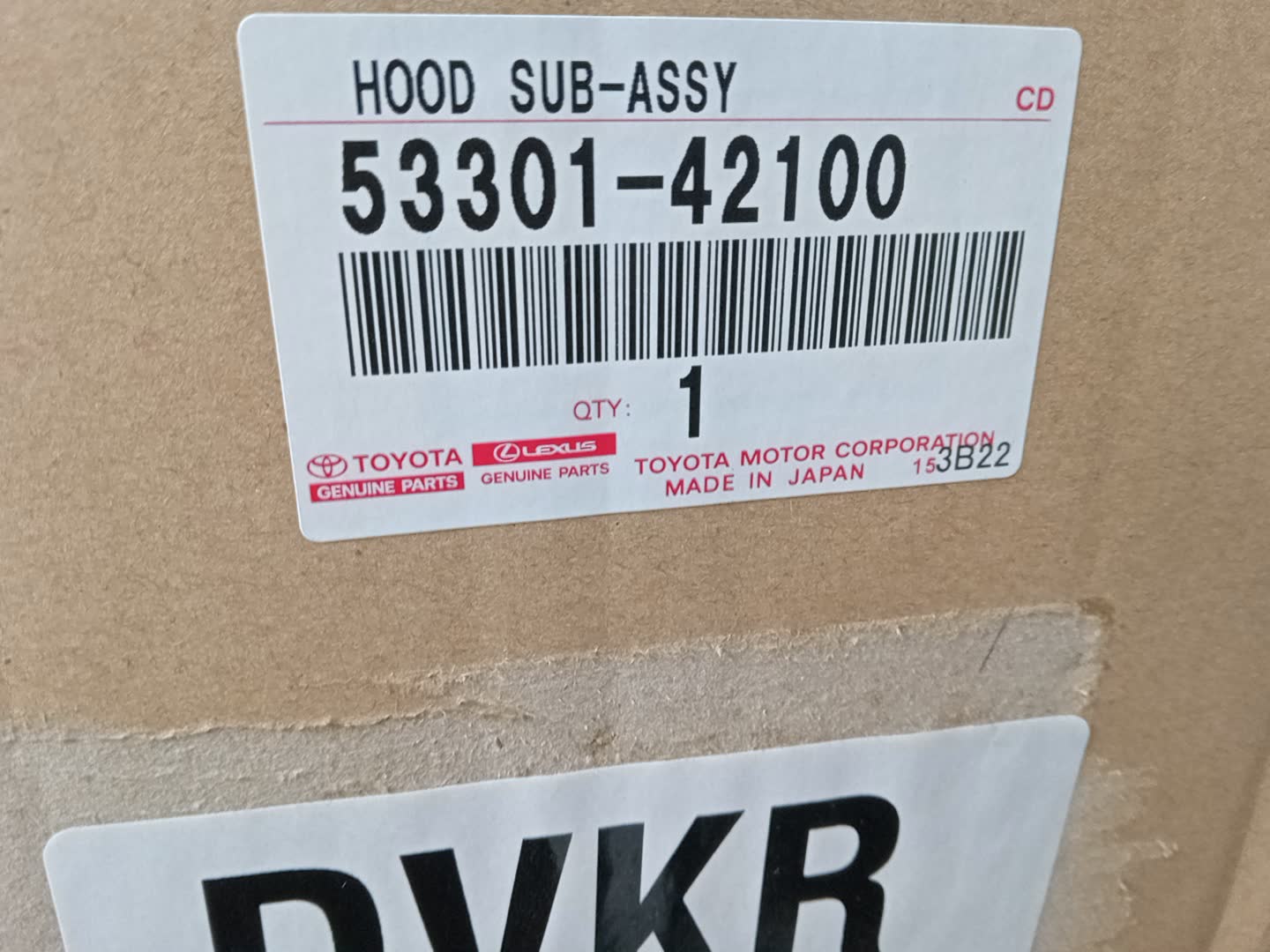 Капот TOYOTA RAV4, VANGUARD ZSA30, ZSA35, ACA38W, GSA33W, ACA33W 53301-42100 4 ракурс
