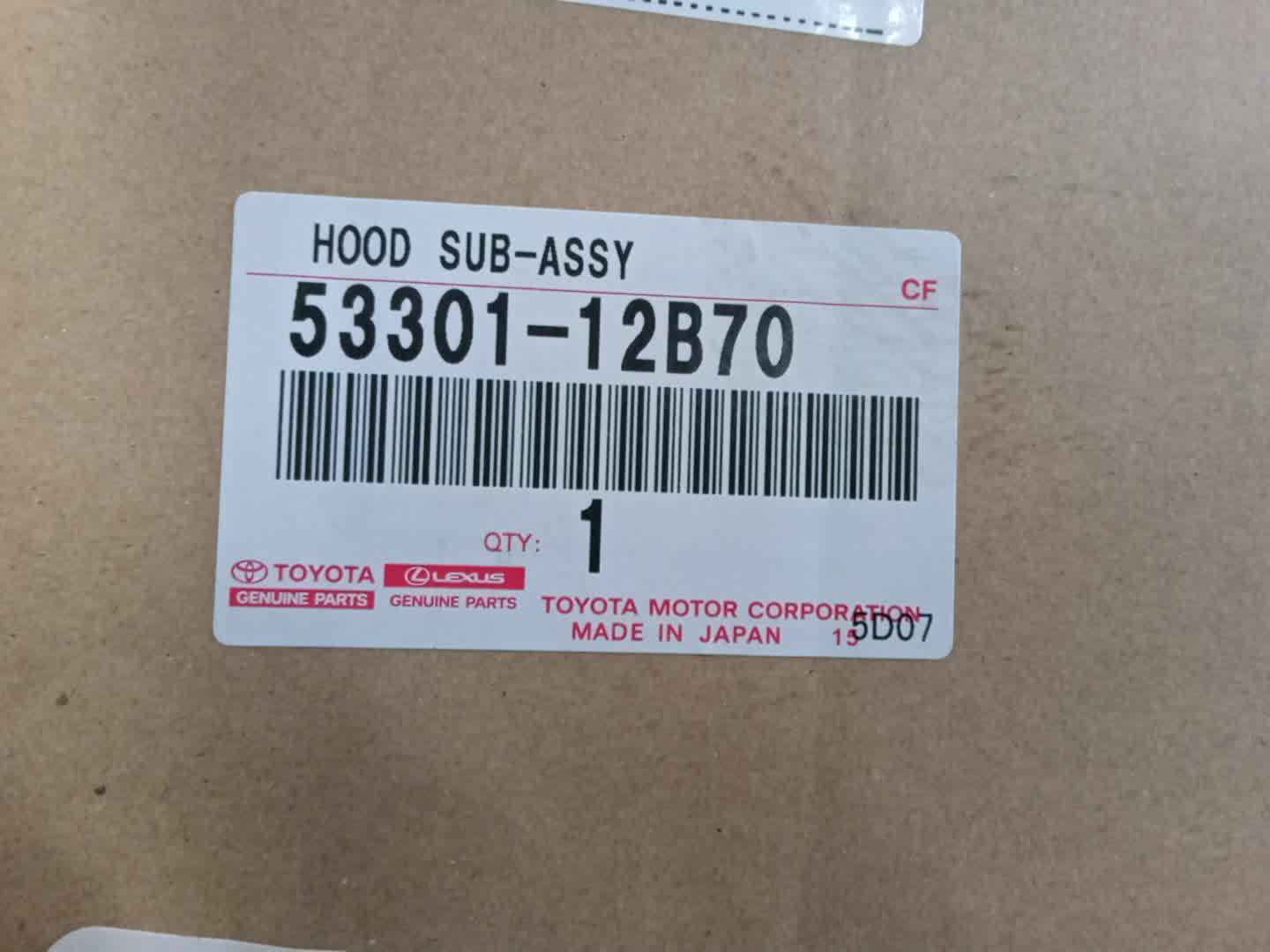 Капот TOYOTA COROLLA ZWE211, ZRE212, NRE210, ZWE214, ZWE214W, ZWE211W, NRE210W, ZRE212W 53301-12B70 4 ракурс