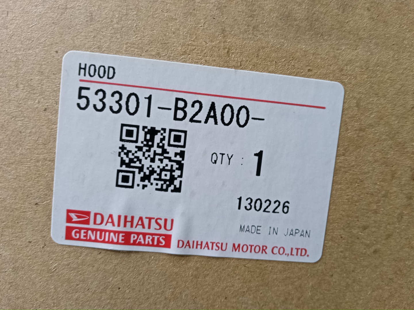 Капот DAIHATSU MIRA E:S, PIXIS EPOCH LA360S, LA350S, LA350A, LA360A 53301-B2A00 5 ракурс