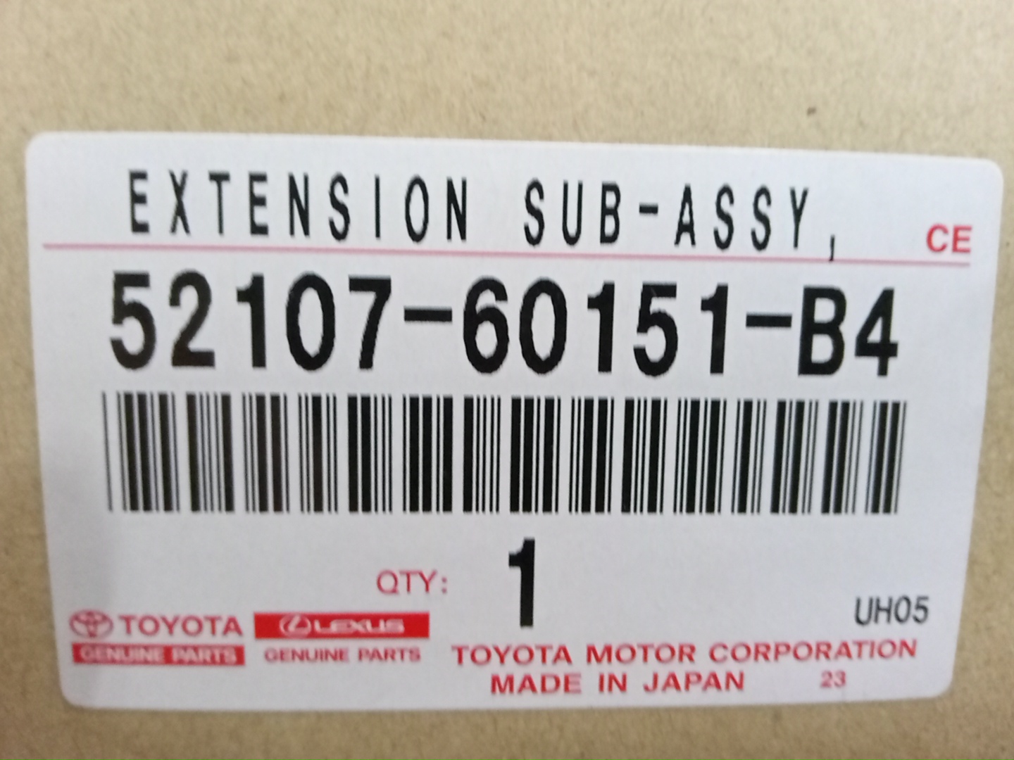 Клык бампера левый задний TOYOTA LAND CRUISER HZJ71 52107-60151-B4 4 ракурс