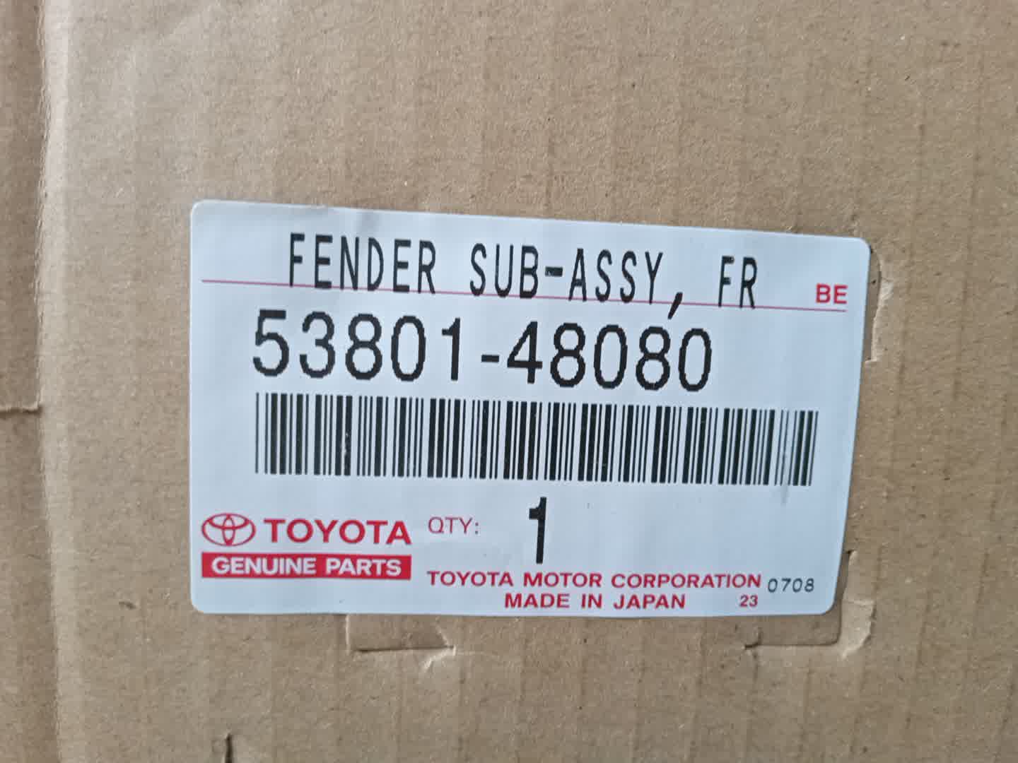 Крыло правое переднее TOYOTA KLUGER V, HIGHLANDER MCU20W, ACU20W, ACU25W, MCU25W, ACU20, ACU25, MCU20, MCU25 53801-48080 4 ракурс