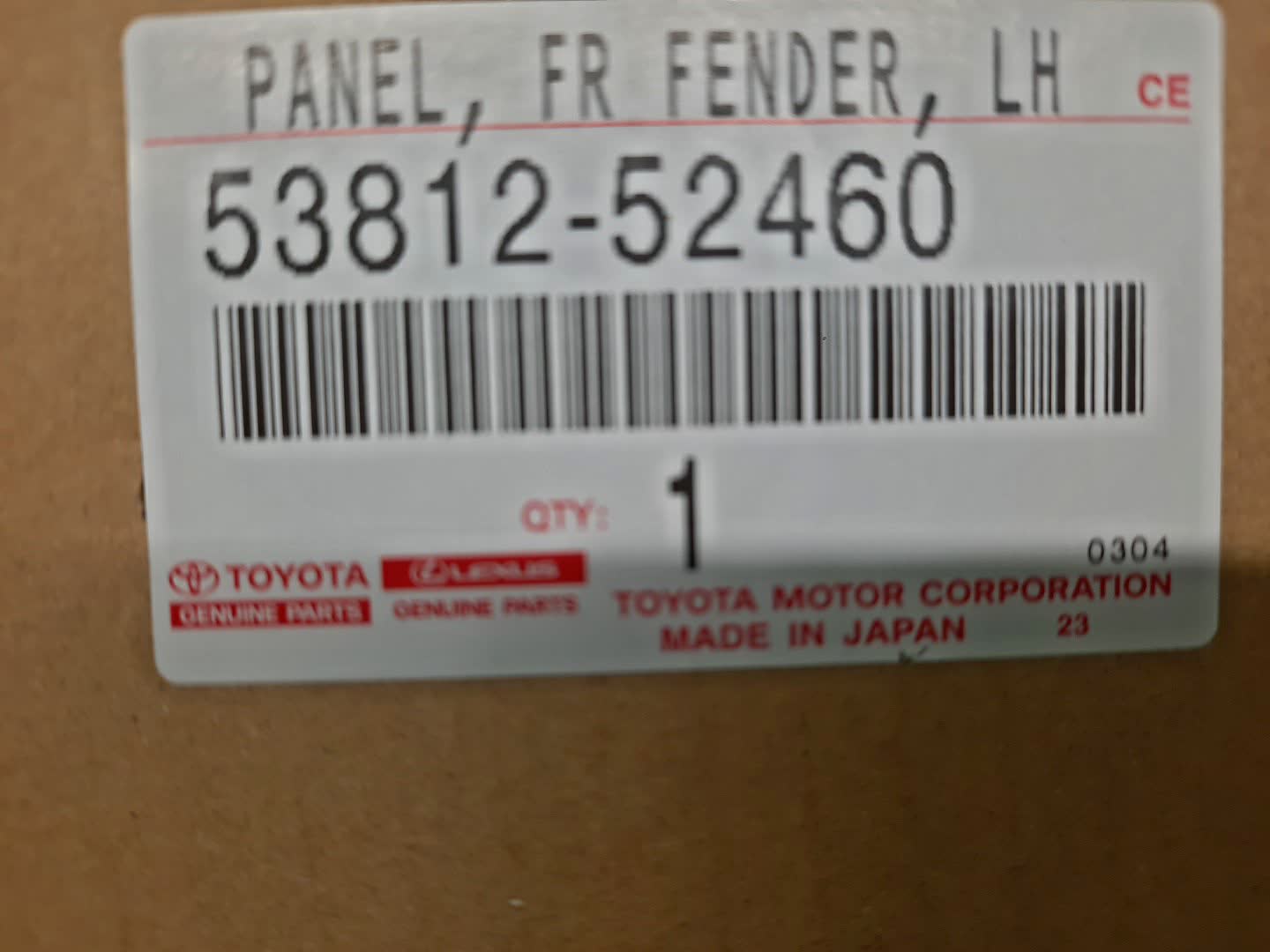 Крыло левое переднее TOYOTA PROBOX, SUCCEED NSP160V, NCP160V, NCP165V, NHP160V 53812-52460 3 ракурс
