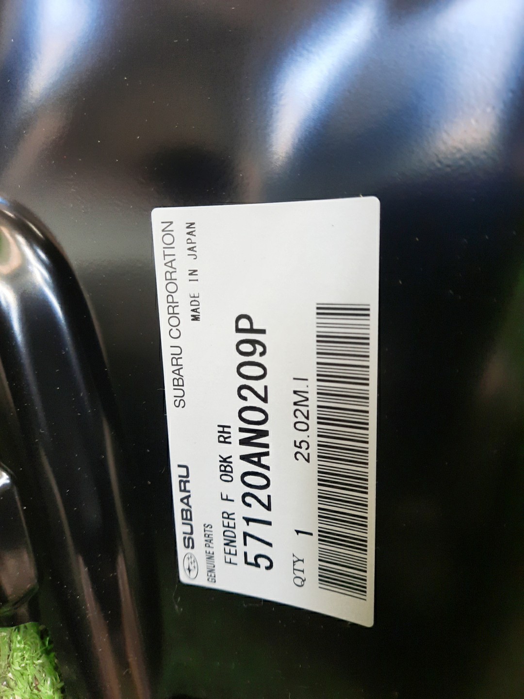 Крыло правое переднее SUBARU OUTBACK BT5 57120AN0209P 4 ракурс
