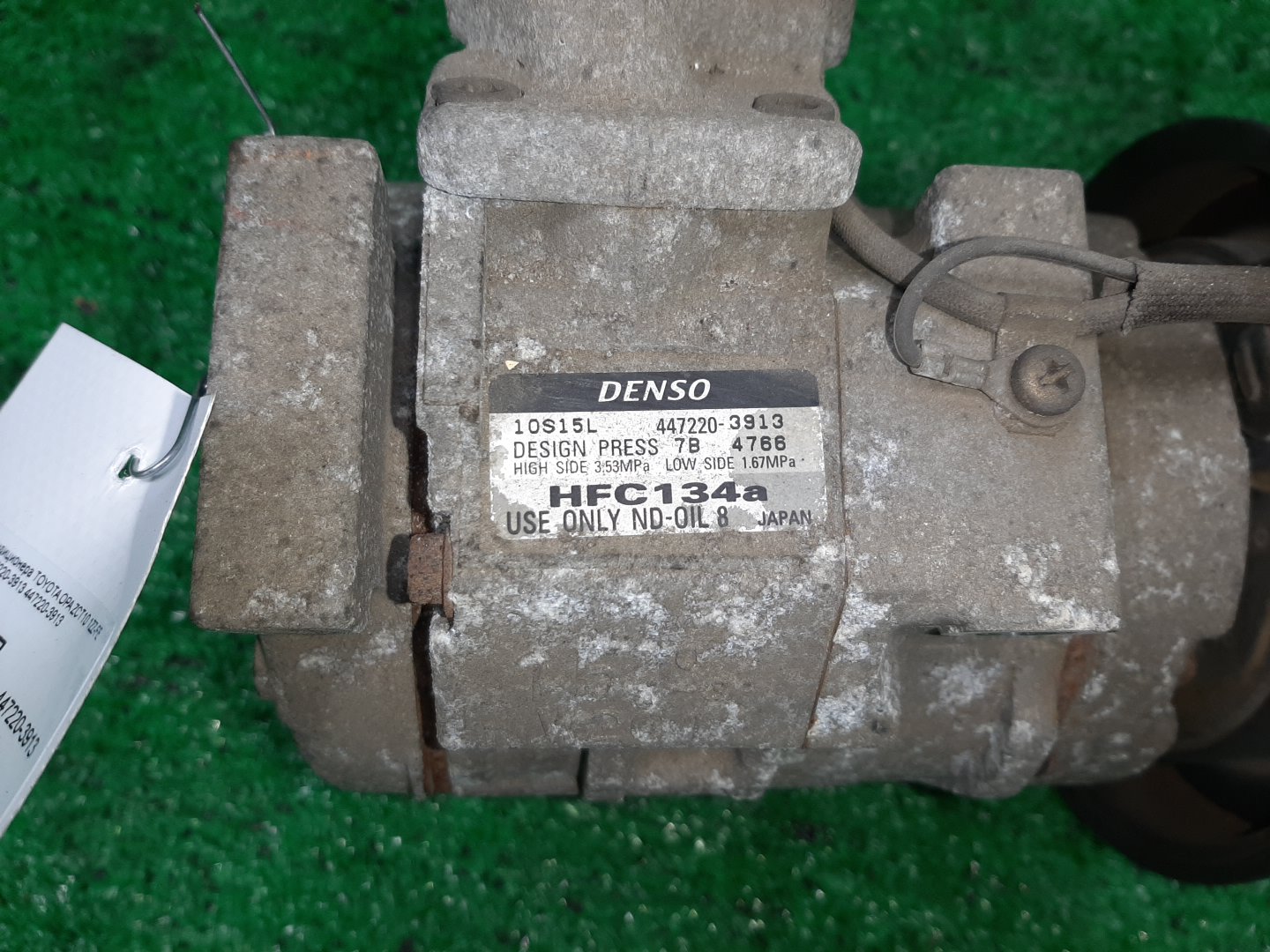 Компрессор кондиционера TOYOTA OPA ZCT10 1ZZ-FE 447220-3913 2 ракурс