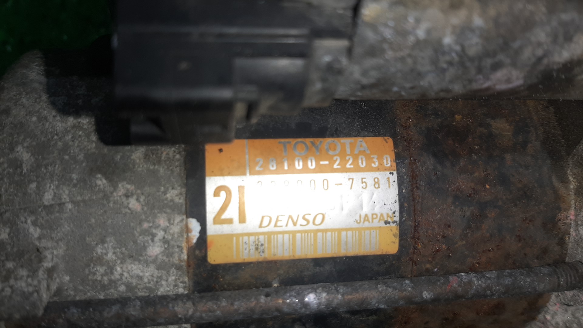 Стартер TOYOTA OPA ZCT10 1ZZ-FE 28100-22030 3 ракурс