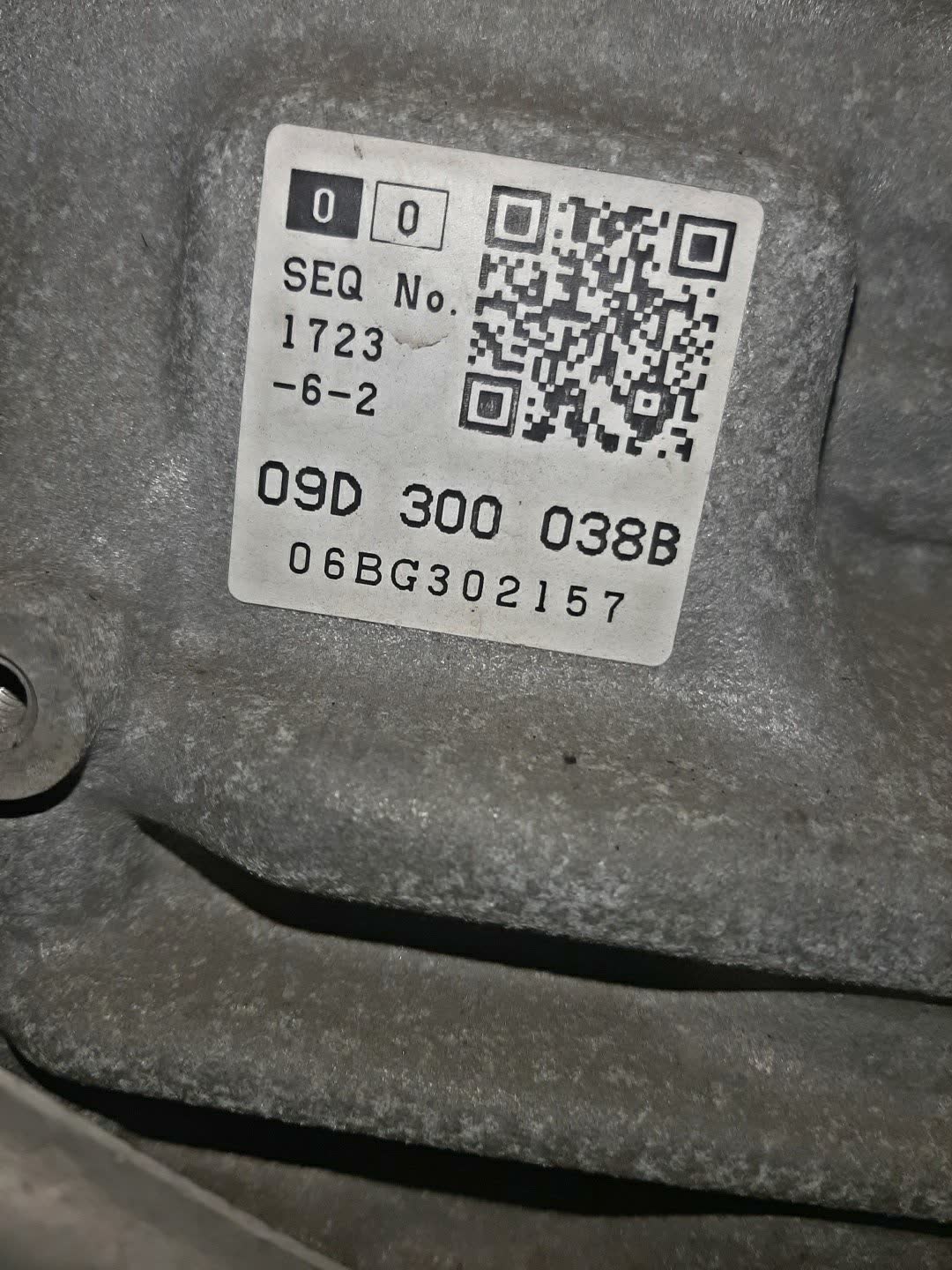 АКПП VOLKSWAGEN TOUAREG 7LA BJN HZU, 09D300038B 5 ракурс
