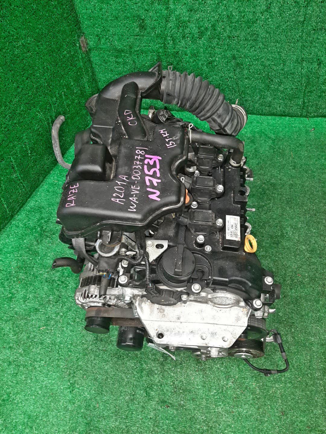 Двигатель TOYOTA RAIZE, ROCKY A201A, A201S WA-VE 0037781 1 ракурс Двигатель TOYOTA RAIZE, ROCKY A201A, A201S WA-VE 0037781 1 ракурс