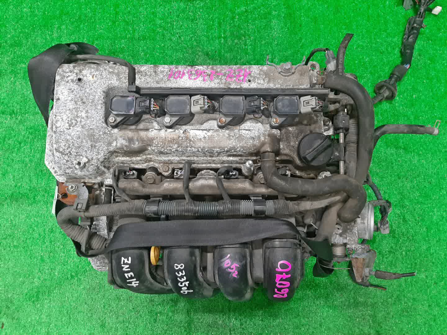 Двигатель TOYOTA COROLLA, PREMIO, COROLLA SPACIO, WISH, ALLION, COROLLA FIELDER, ALLEX, COROLLA RUNX, WILL VS ZZE124, ZZT245, ZZE124N, ZNE14G, ZZE124G, ZZE129 1ZZ-FE MEX 1 ракурс