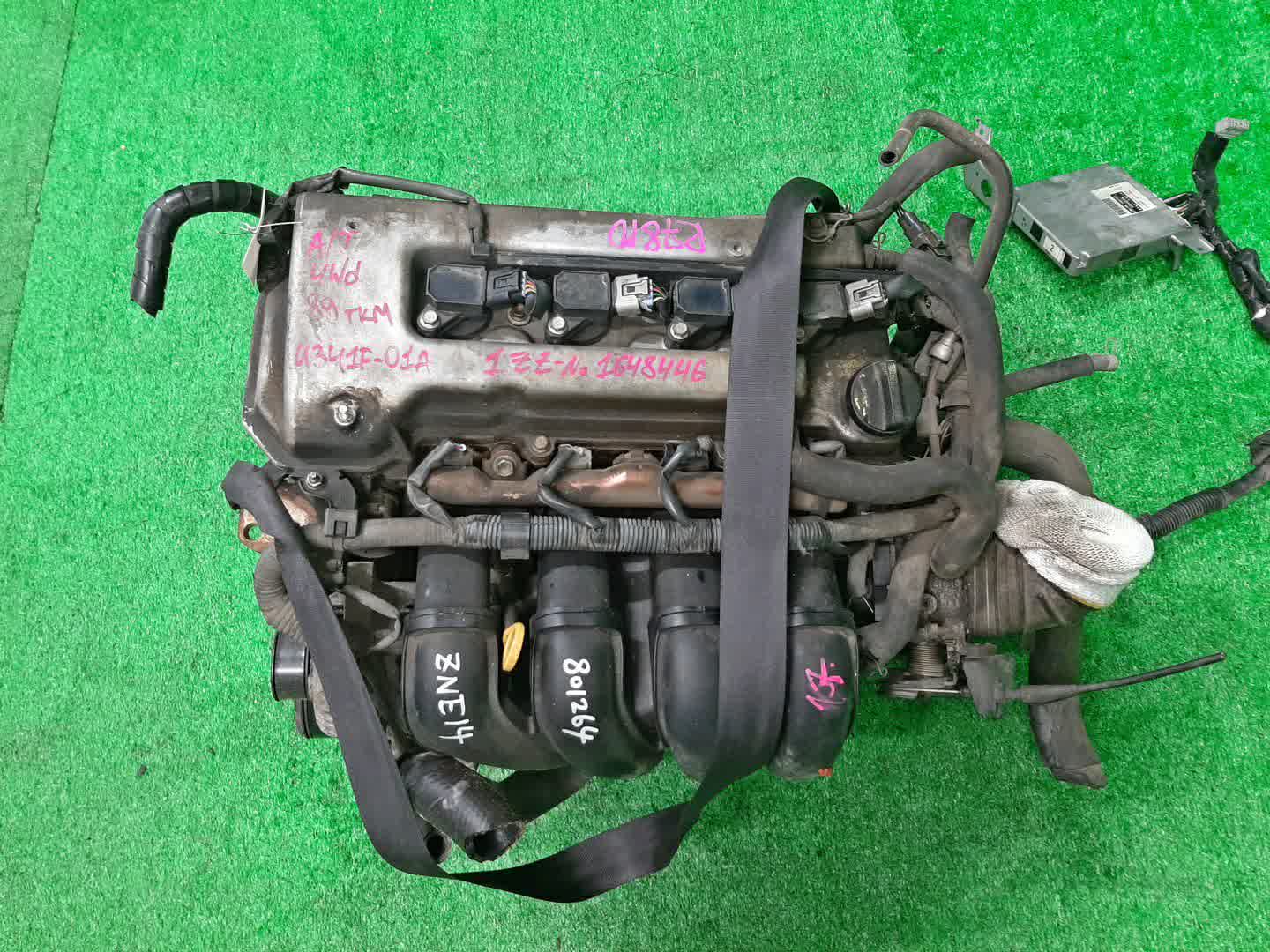 Двигатель TOYOTA COROLLA, PREMIO, COROLLA SPACIO, WISH, ALLION, COROLLA FIELDER, ALLEX, COROLLA RUNX, WILL VS ZZE124, ZZT245, ZZE124N, ZNE14G, ZZE124G, ZZE129 1ZZ-FE MEX 1 ракурс