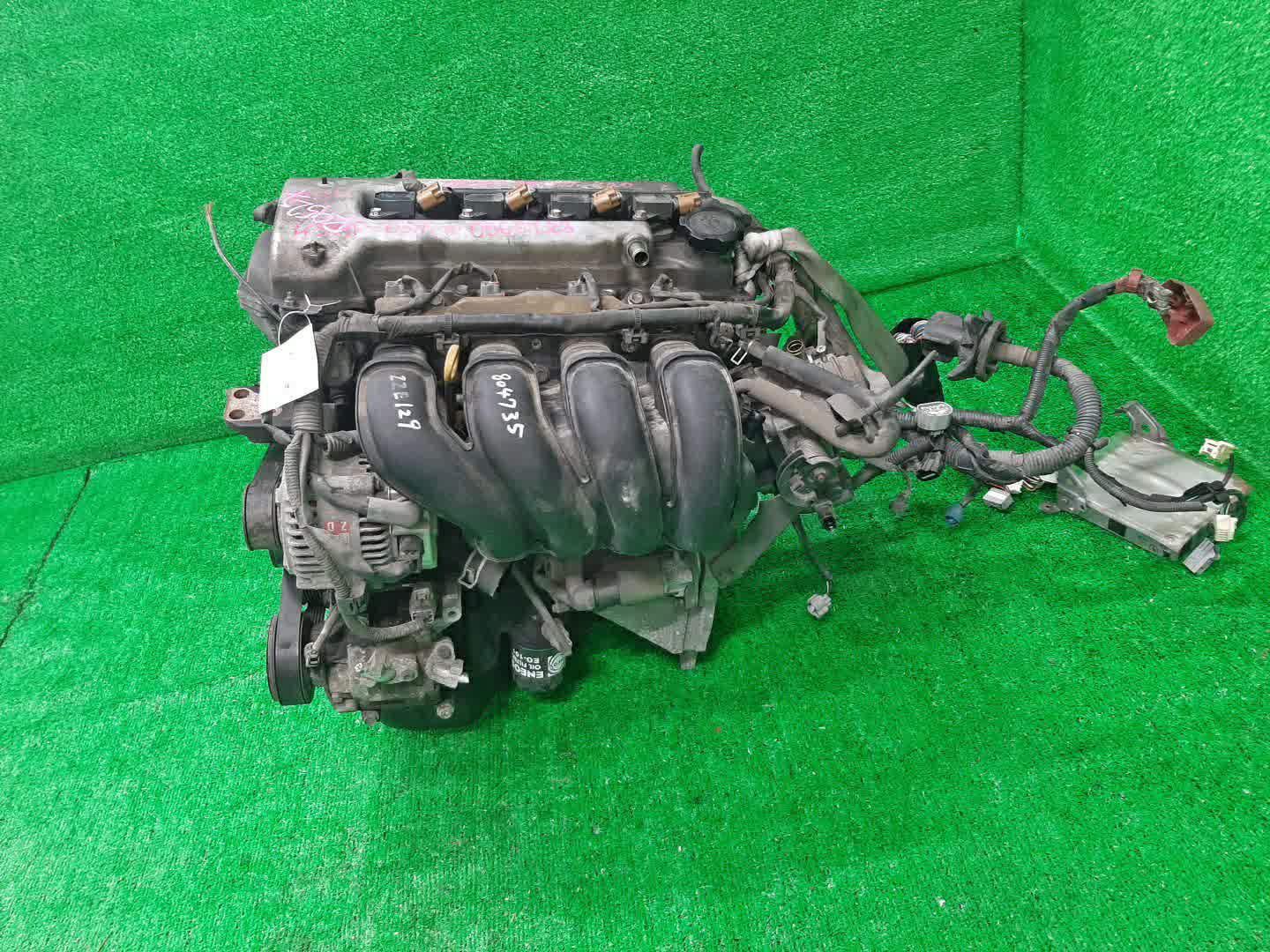 Двигатель TOYOTA COROLLA, PREMIO, COROLLA SPACIO, WISH, ALLION, COROLLA FIELDER, ALLEX, COROLLA RUNX, WILL VS ZZE124, ZZT245, ZZE124N, ZNE14G, ZZE124G, ZZE129 1ZZ-FE MEX 4 ракурс