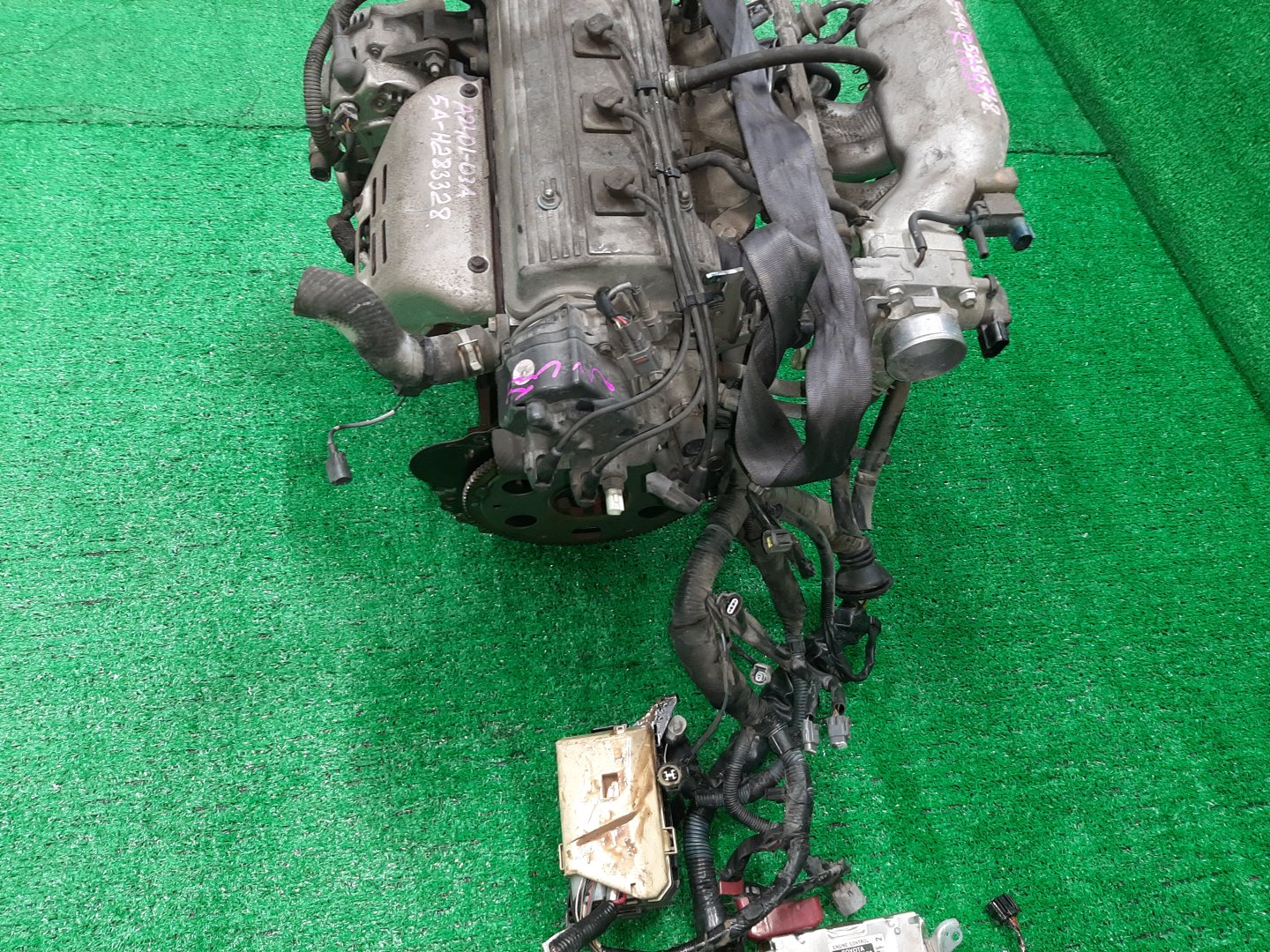 Двигатель TOYOTA CARINA, CERES, COROLLA, COROLLA LEVIN, SPRINTER MARINO, SPRINTER, SPRINTER TRUENO AT212, AT192, AE100, AE110 5A-FE H283328 5 ракурс