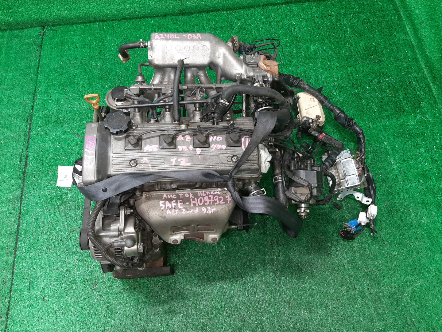 Двигатель TOYOTA CARINA, CERES, COROLLA, COROLLA LEVIN, SPRINTER MARINO, SPRINTER, SPRINTER TRUENO AT212, AT192, AE100, AE110 5A-FE H097927 1 ракурс