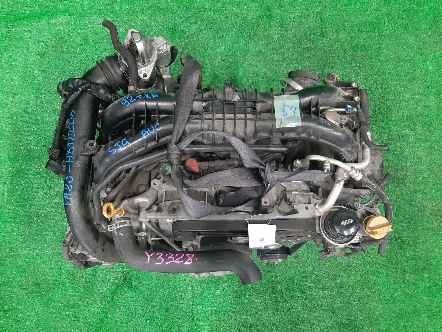 Двигатель SUBARU FORESTER SJG FA20F FA20ESZHZA 1 ракурс