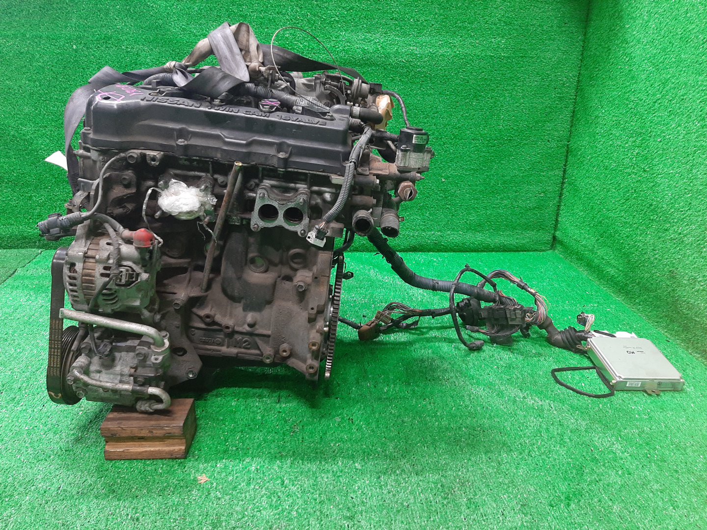 Двигатель NISSAN AVENIR, BLUEBIRD, EXPERT, PRIMERA, TINO, WINGROAD, ALMERA, BLUEBIRD SYLPHY W11, QU14, VW11, QP11, V10, WHY11, N16, G10, QG10 QG18DE MEXAH 4 ракурс