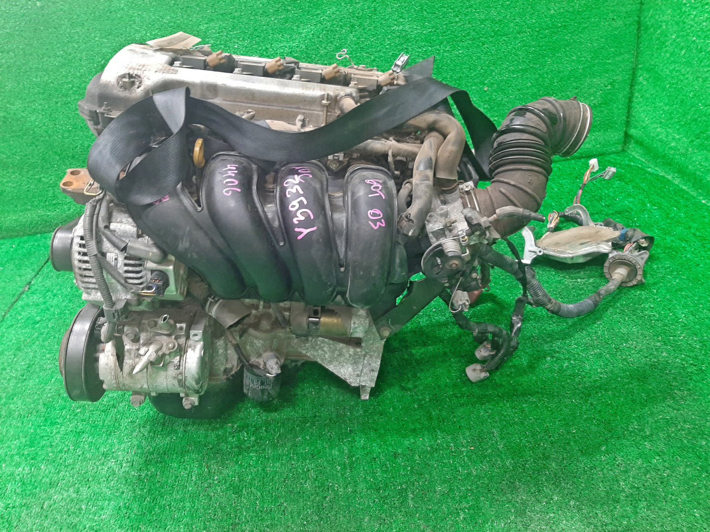 Двигатель TOYOTA VOLTZ ZZE138 1ZZ-FE MEX 3 ракурс