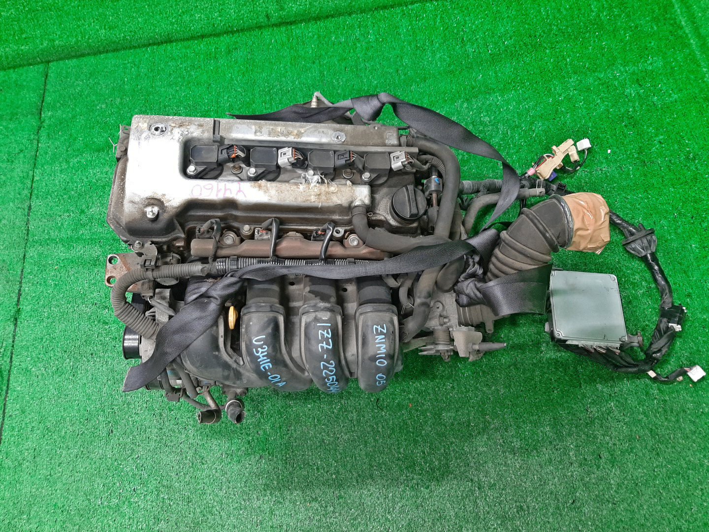 Двигатель TOYOTA CALDINA, CELICA, COROLLA, PREMIO, COROLLA SPACIO, ISIS, WISH, ALLION, COROLLA FIELDER, ALLEX, COROLLA RUNX, WILL VS, FIELDER ZGE20W, ZZT240, ZZT241W, ZZT230, ZZE122, ZNM10, ZNM10W, ZNM10G, ZNE10, ZNE10G, ZZE127 1ZZ-FE MEX 1 ракурс