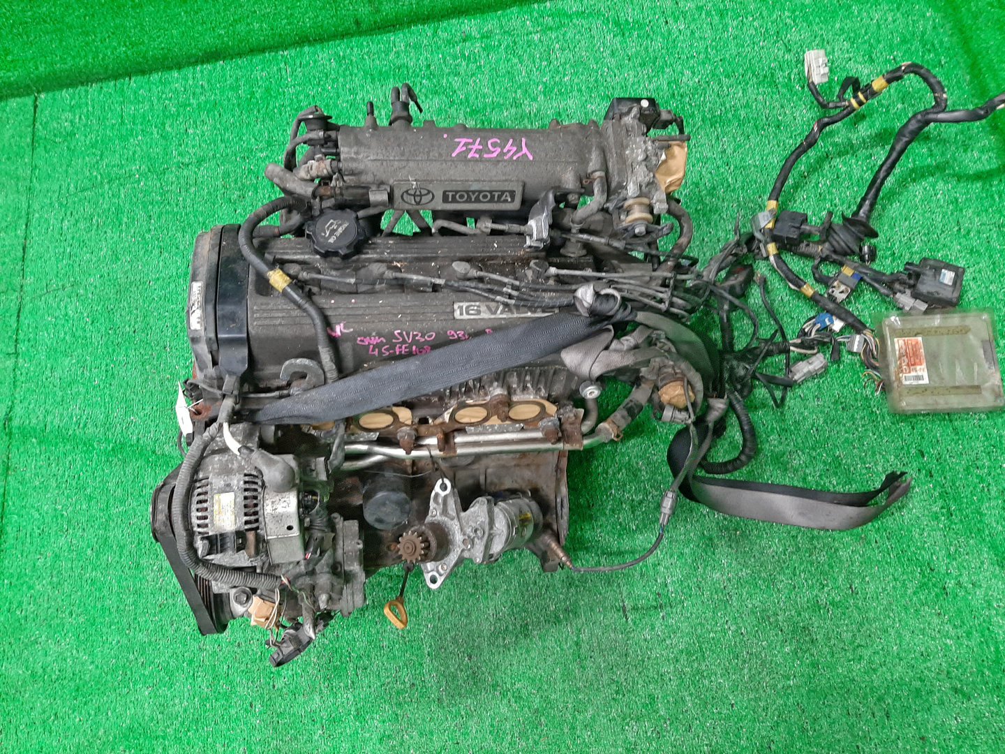 Двигатель TOYOTA CALDINA, CAMRY, CARINA, CORONA, CORONA EXIV, VISTA, CURREN, CARINA ED ST190G, SV30, SV40, ST190, ST180, ST200, ST208 4S-FE TPAM 1 ракурс