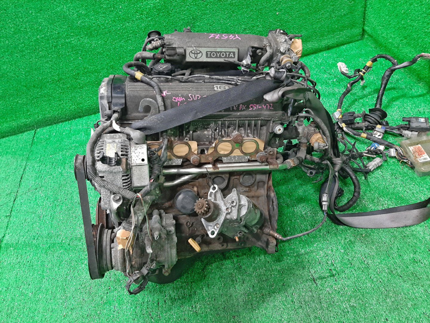 Двигатель TOYOTA CALDINA, CAMRY, CARINA, CORONA, CORONA EXIV, VISTA, CURREN, CARINA ED ST190G, SV30, SV40, ST190, ST180, ST200, ST208 4S-FE TPAM 4 ракурс