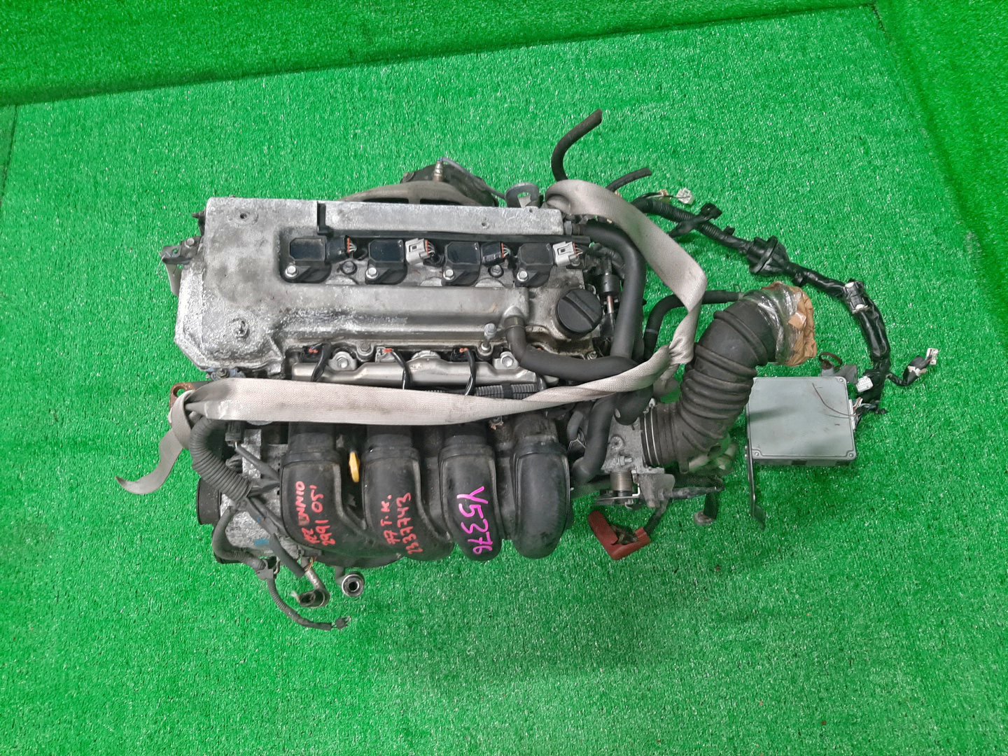 Двигатель TOYOTA CALDINA, CELICA, COROLLA, PREMIO, COROLLA SPACIO, ISIS, WISH, ALLION, COROLLA FIELDER, ALLEX, COROLLA RUNX, WILL VS, FIELDER ZGE20W, ZZT240, ZZT241W, ZZT230, ZZE122, ZNM10, ZNM10W, ZNM10G, ZNE10, ZNE10G, ZZE127 1ZZ-FE MEX 1 ракурс