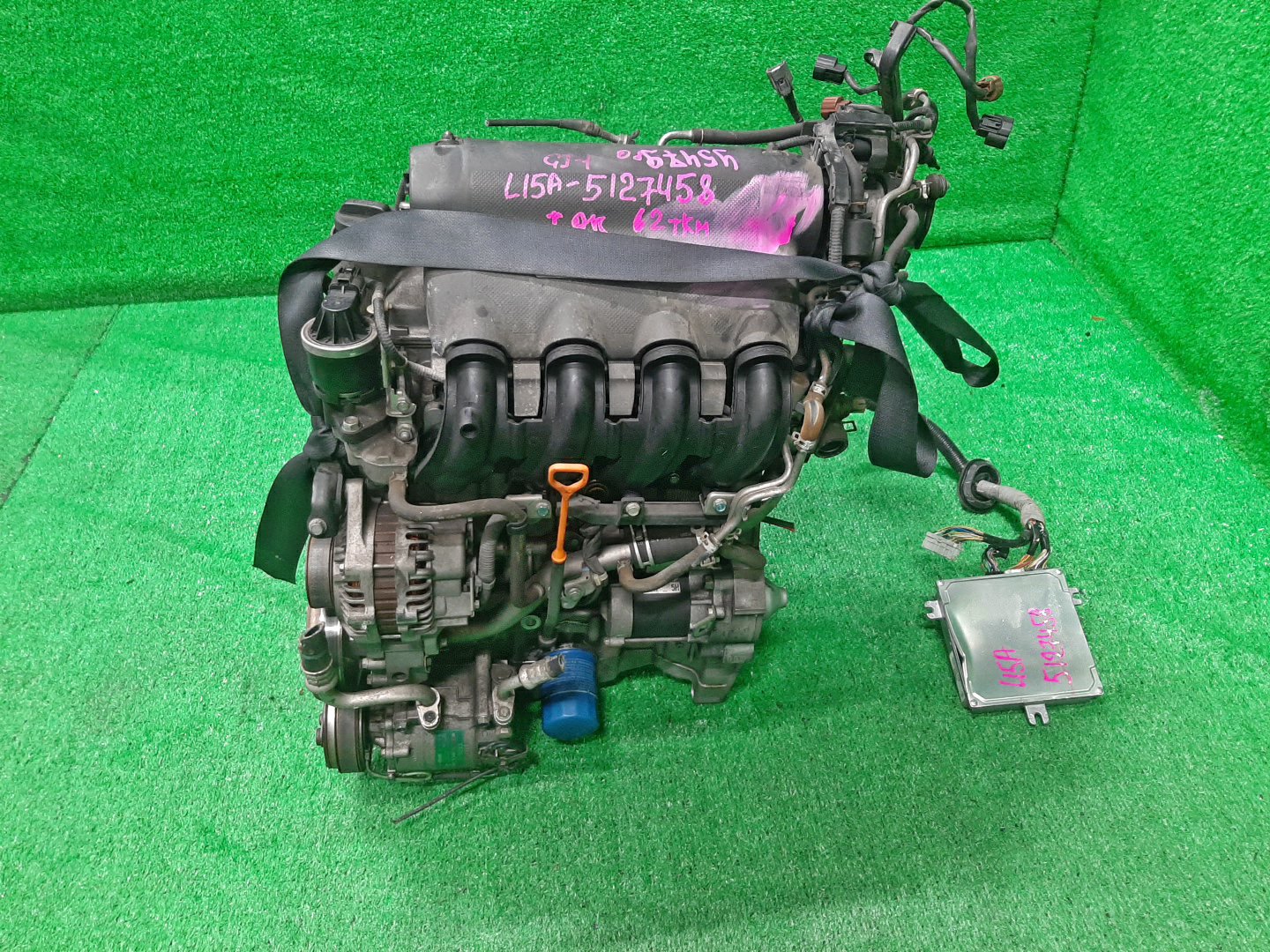 Двигатель HONDA AIRWAVE GJ1, GJ2 L15A VTEC 4 ракурс