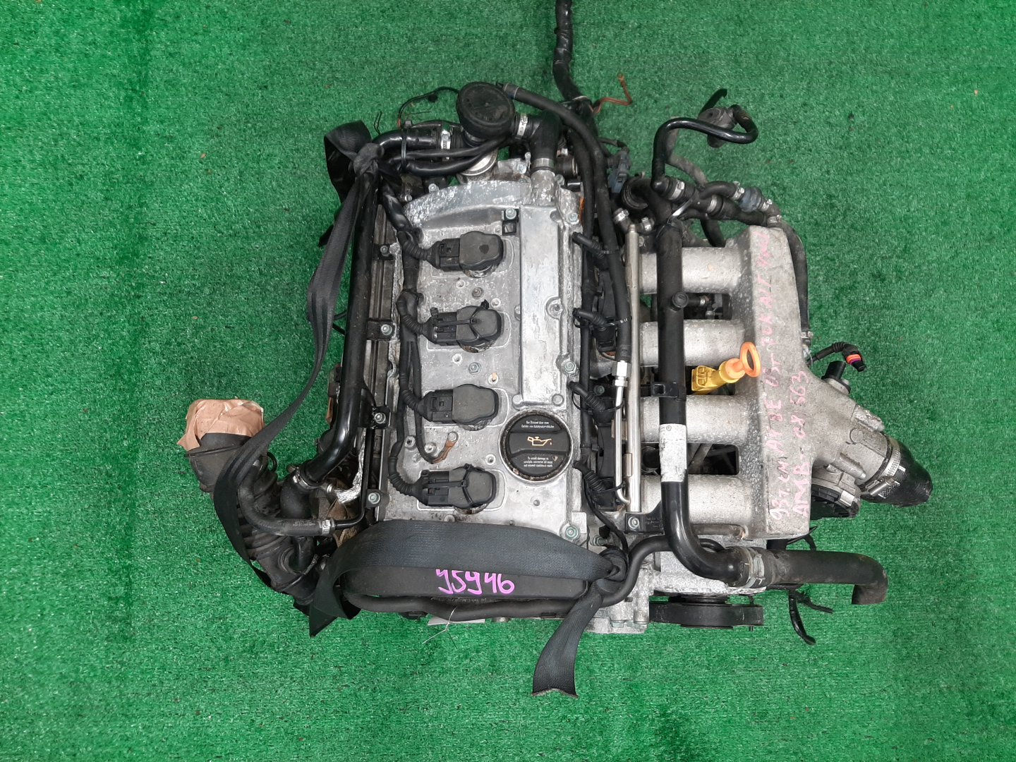 Двигатель AUDI A4 8EAMBF, 8HE, 8H7, 8E5, 8EC, B6 AMB 081563 1 ракурс Двигатель AUDI A4 8EAMBF, 8HE, 8H7, 8E5, 8EC, B6 AMB 081563 1 ракурс