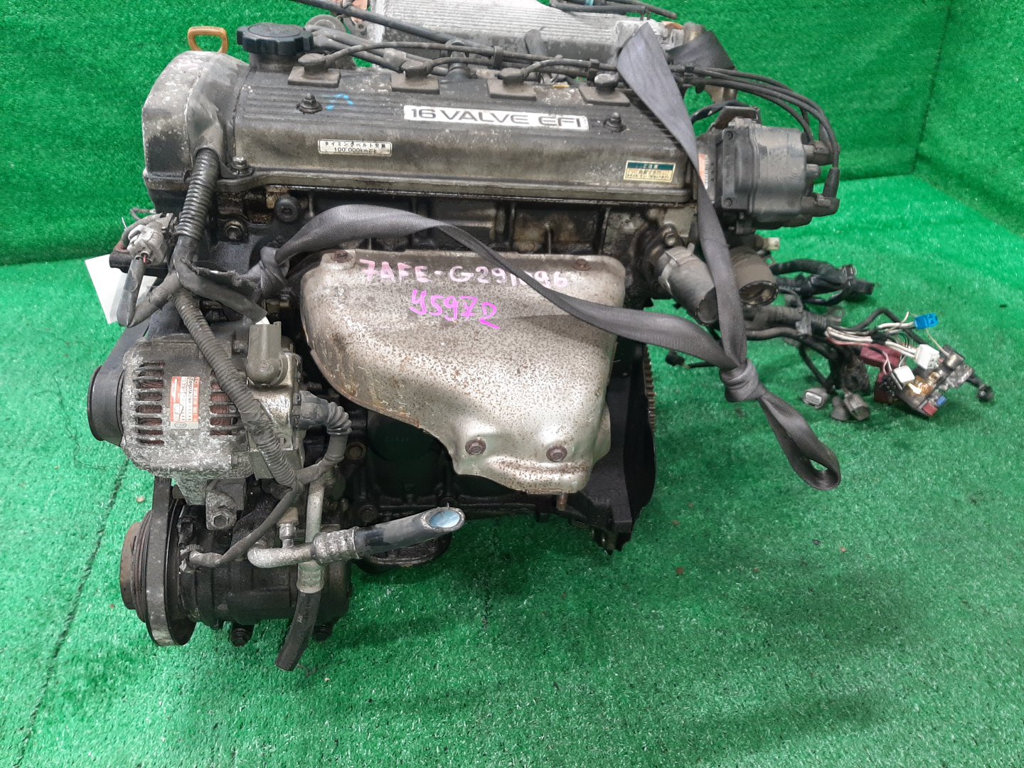 Двигатель TOYOTA CALDINA, CARINA, CORONA PREMIO AT191G, AT211G, AT191, AT211 7A-FE TPAM 4 ракурс
