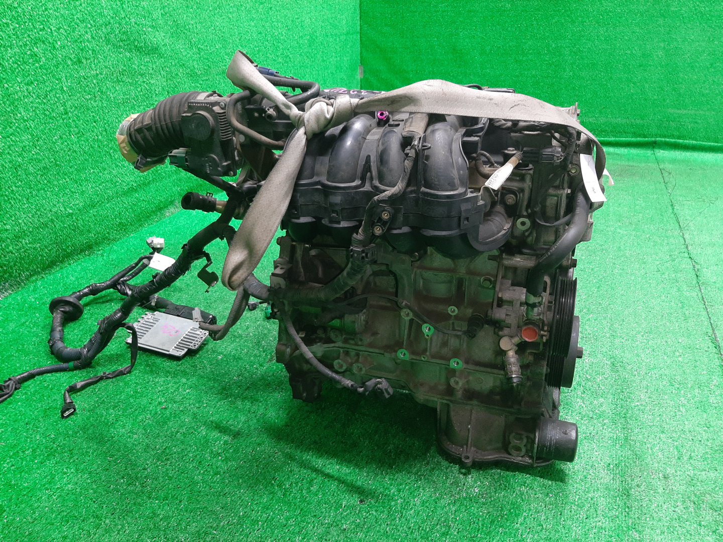 Двигатель NISSAN SERENA TC24 QR20DE PLASTIC 3 ракурс