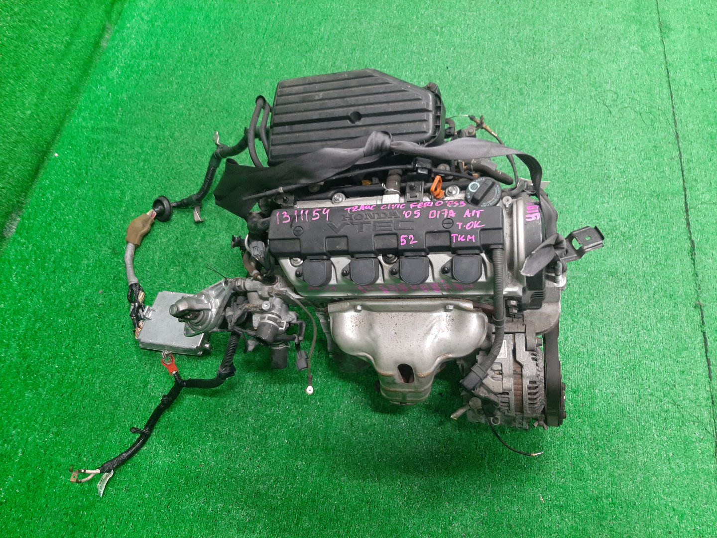 Двигатель HONDA CIVIC, STREAM, EDIX, CIVIC FERIO EU3, ES3, EU4, ET2, EN2, RN2, RN1, BE1, BE2 D17A 1311154 1 ракурс