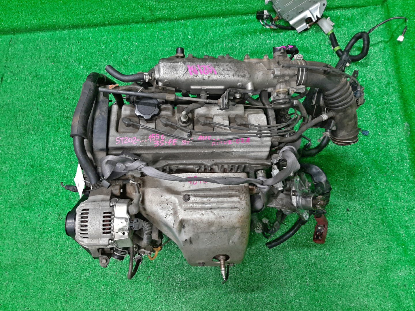 Двигатель TOYOTA CALDINA, CAMRY, CELICA, CORONA, CORONA EXIV, VISTA, CURREN, CARINA ED, CORONA PREMIO ST210G, ST191G, ST210, SV41, SV32, SV42, ST203, ST202, ST191, SV33, ST206, ST207 3S-FE KAT 1 ракурс