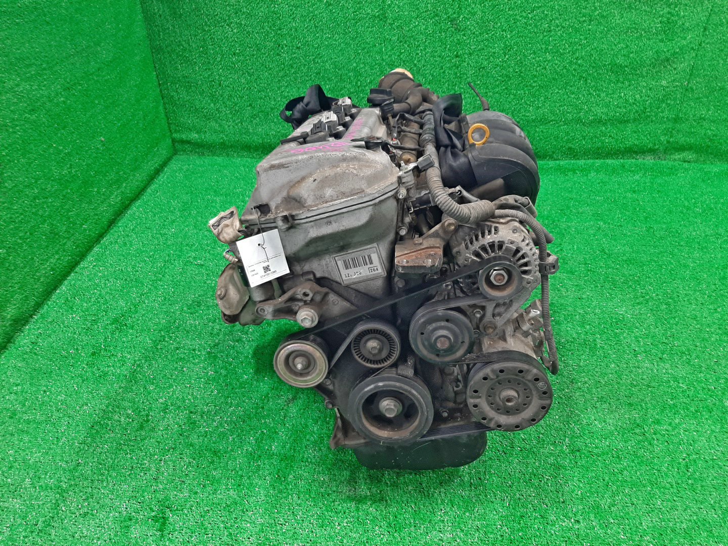 Двигатель TOYOTA CALDINA, CELICA, COROLLA, PREMIO, COROLLA SPACIO, ISIS, WISH, ALLION, COROLLA FIELDER, ALLEX, COROLLA RUNX, WILL VS, FIELDER ZGE20W, ZZT240, ZZT241W, ZZT230, ZZE122, ZNM10, ZNM10W, ZNM10G, ZNE10, ZNE10G, ZZE127 1ZZ-FE MEX 2 ракурс