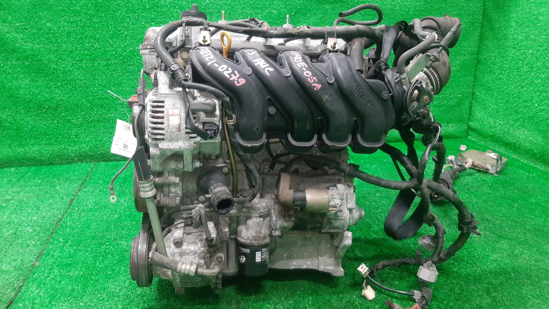 Двигатель TOYOTA COROLLA, COROLLA SPACIO, COROLLA FIELDER, ALLEX, COROLLA RUNX, WILL VS NZE121, NZE121N, NZE121G, NZE127 1NZ-FE MEX 3 ракурс