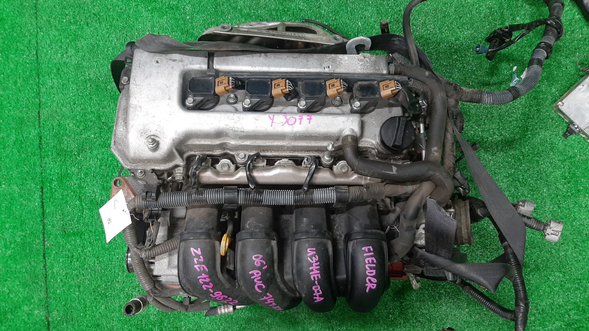Двигатель TOYOTA CALDINA, CELICA, COROLLA, PREMIO, COROLLA SPACIO, ISIS, WISH, ALLION, COROLLA FIELDER, ALLEX, COROLLA RUNX, WILL VS, FIELDER ZGE20W, ZZT240, ZZT241W, ZZT230, ZZE122, ZNM10, ZNM10W, ZNM10G, ZNE10, ZNE10G, ZZE127 1ZZ-FE MEX 1 ракурс