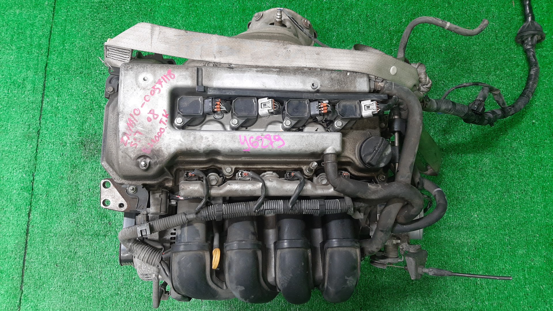 Двигатель TOYOTA CALDINA, CELICA, COROLLA, PREMIO, COROLLA SPACIO, ISIS, WISH, ALLION, COROLLA FIELDER, ALLEX, COROLLA RUNX, WILL VS, FIELDER ZGE20W, ZZT240, ZZT241W, ZZT230, ZZE122, ZNM10, ZNM10W, ZNM10G, ZNE10, ZNE10G, ZZE127 1ZZ-FE MEX 1 ракурс