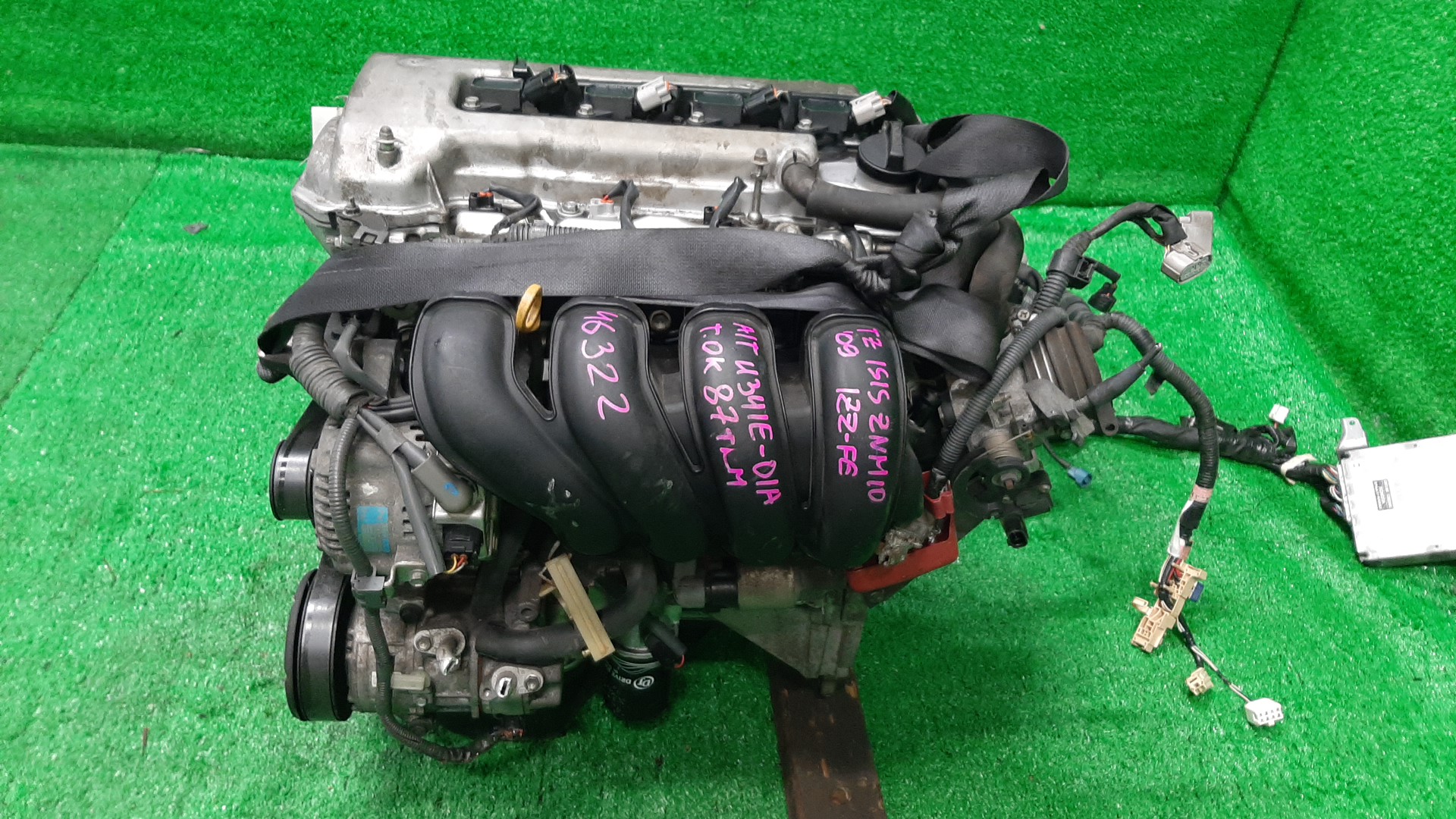 Двигатель TOYOTA COROLLA, PREMIO, COROLLA SPACIO, ISIS, WISH, ALLION, COROLLA FIELDER, ALLEX, COROLLA RUNX, WILL VS, FIELDER, CALDINA, CELICA ZZE122, ZZT240, ZNM10, ZNM10W, ZNM10G, ZNE10, ZNE10G, ZZE127, ZGE20W, ZZT241W, ZZT230 1ZZ-FE MEX 3 ракурс