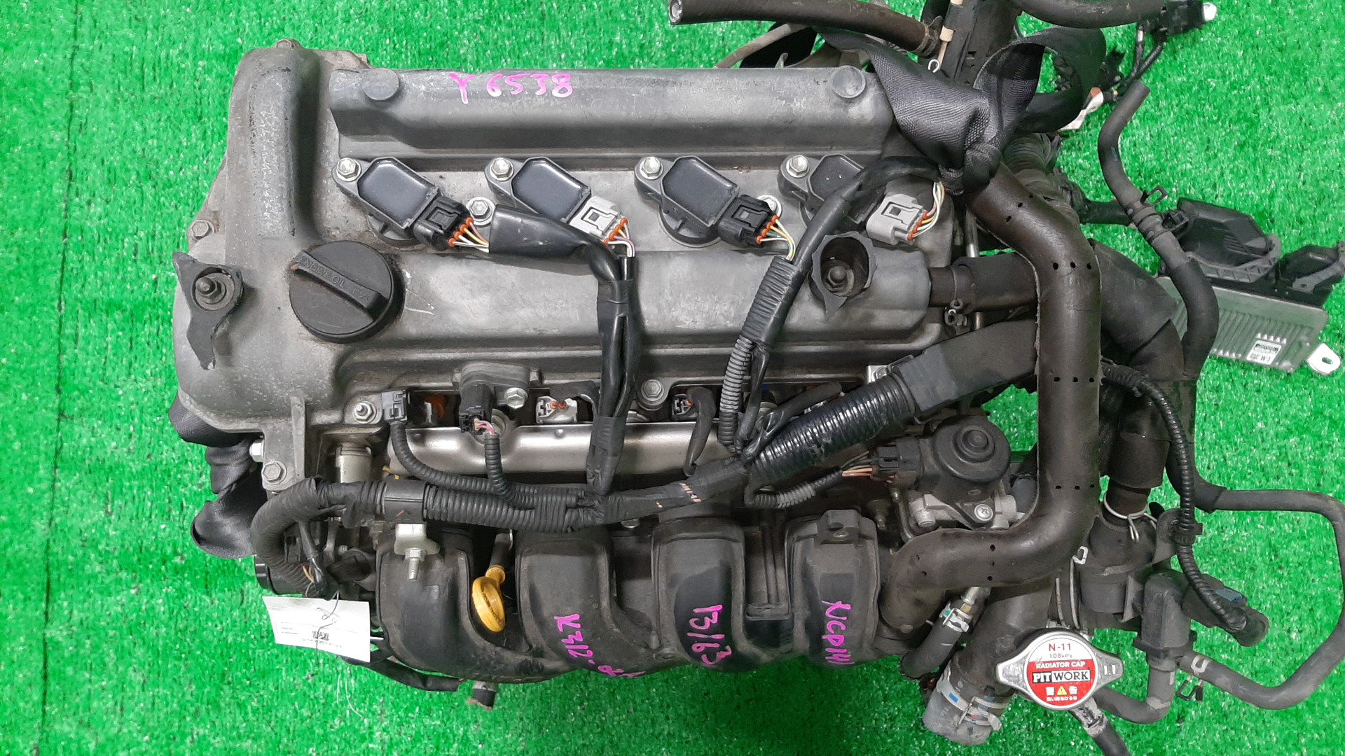 Двигатель TOYOTA PROBOX, COROLLA FIELDER, PORTE, SUCCEED, SPADE, COROLLA  AXIO NCP160V, NZE161G, NCP141, NZE161 1NZ-FE ELECTRO 1 ракурс