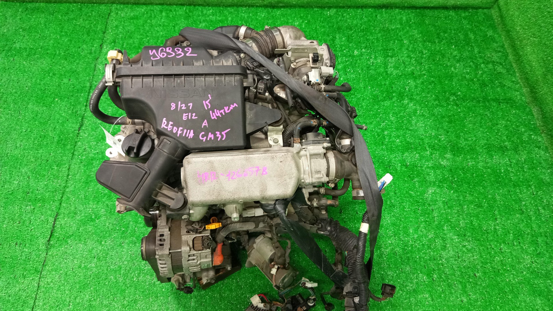 Двигатель NISSAN NOTE E12 HR12DDR 126657B 1 ракурс Двигатель NISSAN NOTE E12 HR12DDR 126657B 1 ракурс