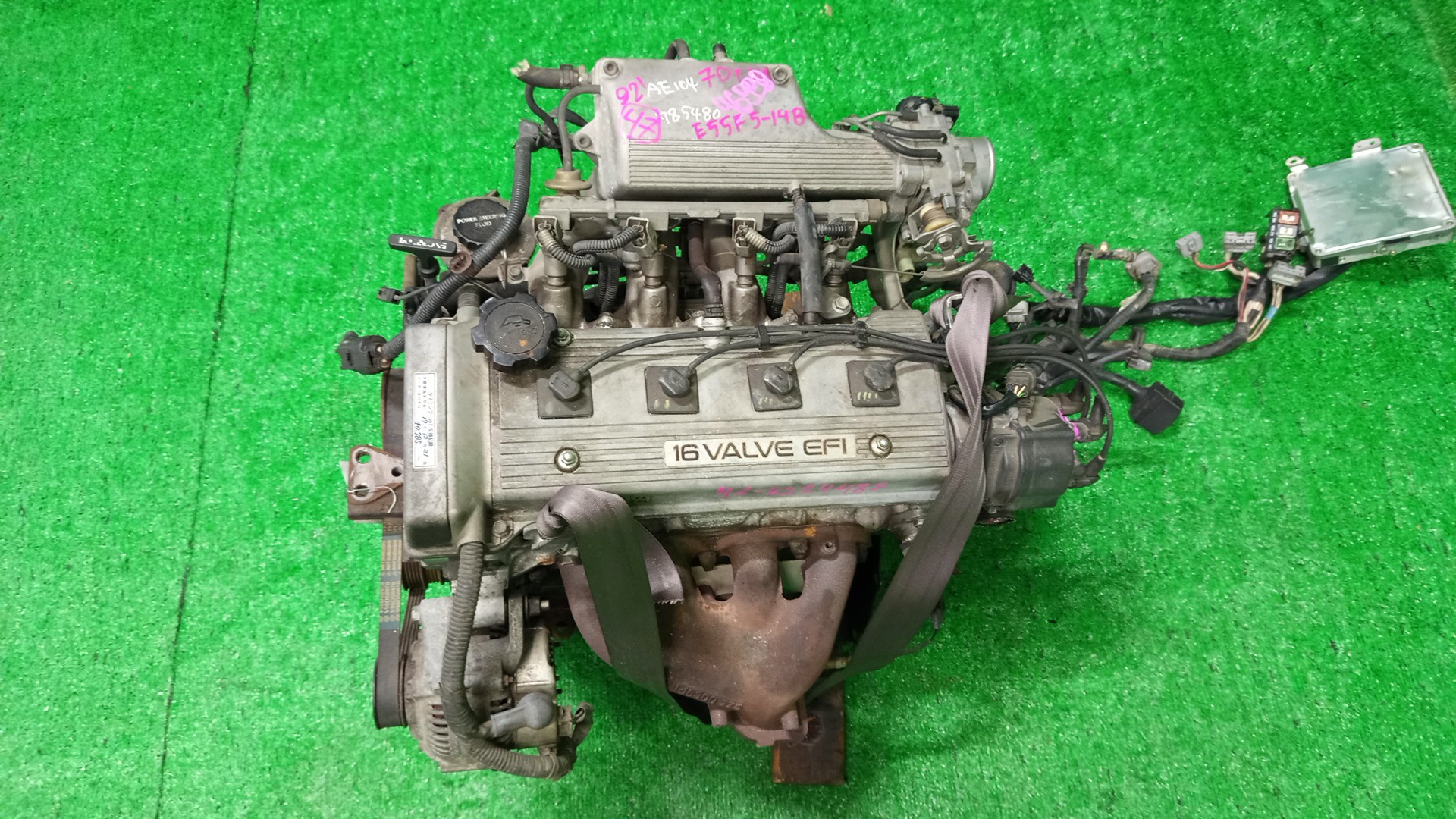 Двигатель TOYOTA SPRINTER CARIB, COROLLA, SPRINTER AE114G, AE114, AE109, AE104 4A-FE TPAM 1 ракурс