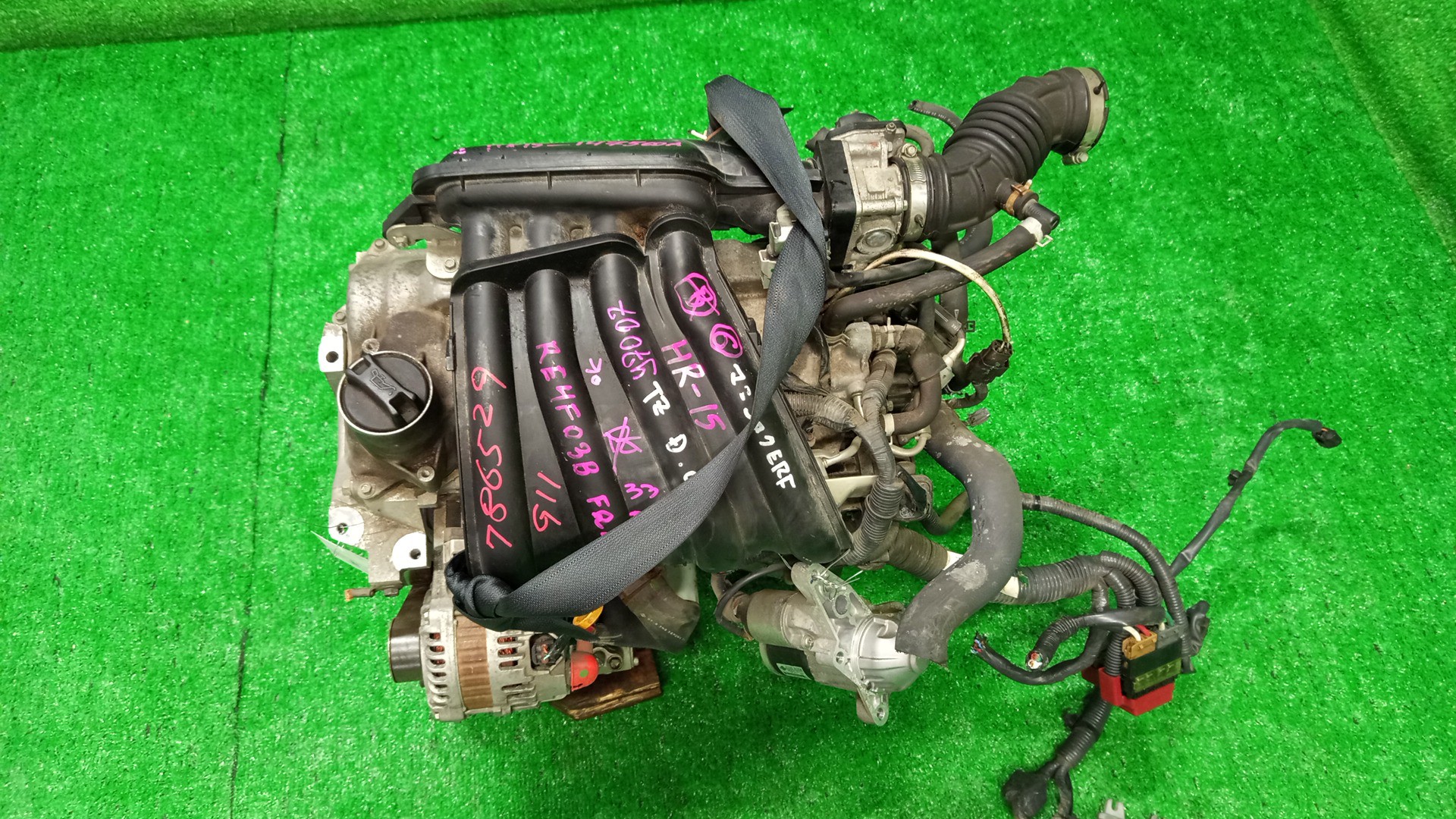 Двигатель NISSAN MARCH, CUBE, WINGROAD, NOTE, TIIDA, BLUEBIRD SYLPHY, TIIDA LATIO YK12, YGZ11, Z12, YZ11, Y12, E11, C11, G11, SC11 HR15DE 147560A 1 ракурс