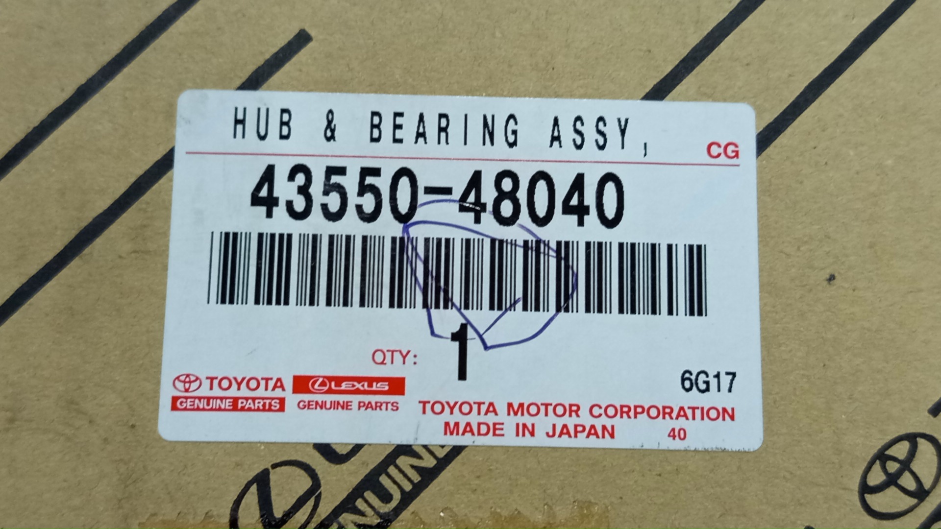 Подшипник ступицы передний LEXUS RX350 TALA15 43550-48040 3 ракурс