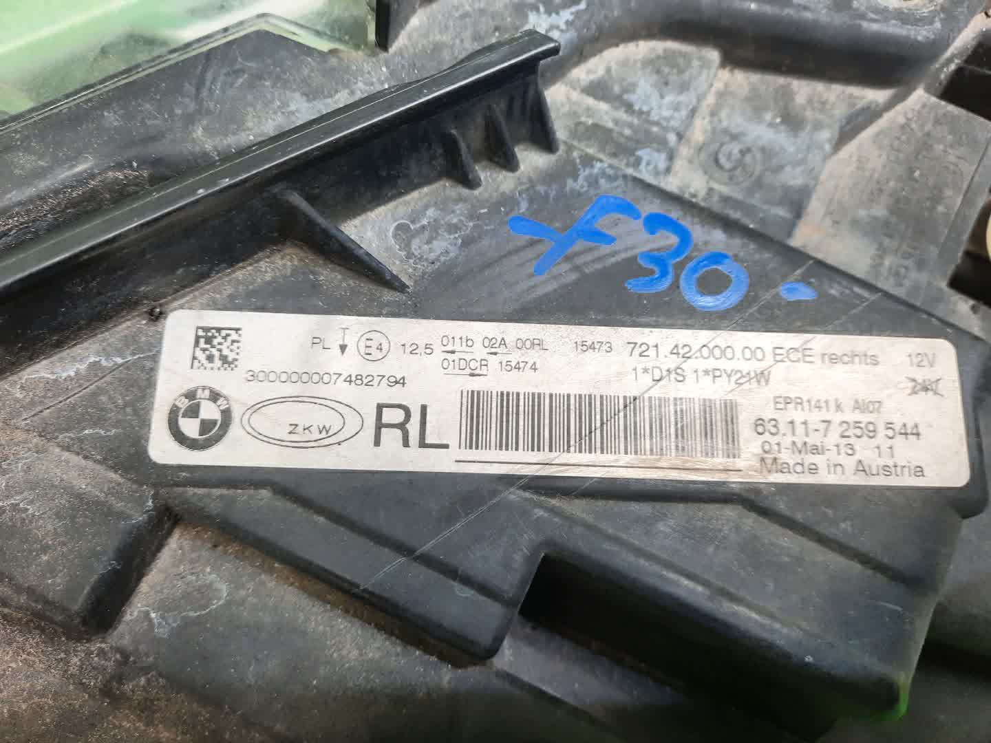 Фара правая передняя BMW 320d, 335i, 318d, 325d, 330d, 335d, 316d, 3-Series, 328i, 320i, 316i F30, F31 4 ракурс