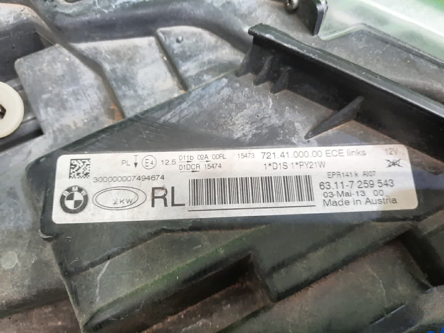 Фара левая передняя BMW 320d, 335i, 318d, 325d, 330d, 335d, 316d, 3-Series, 328i, 320i, 316i F30, F31 3 ракурс
