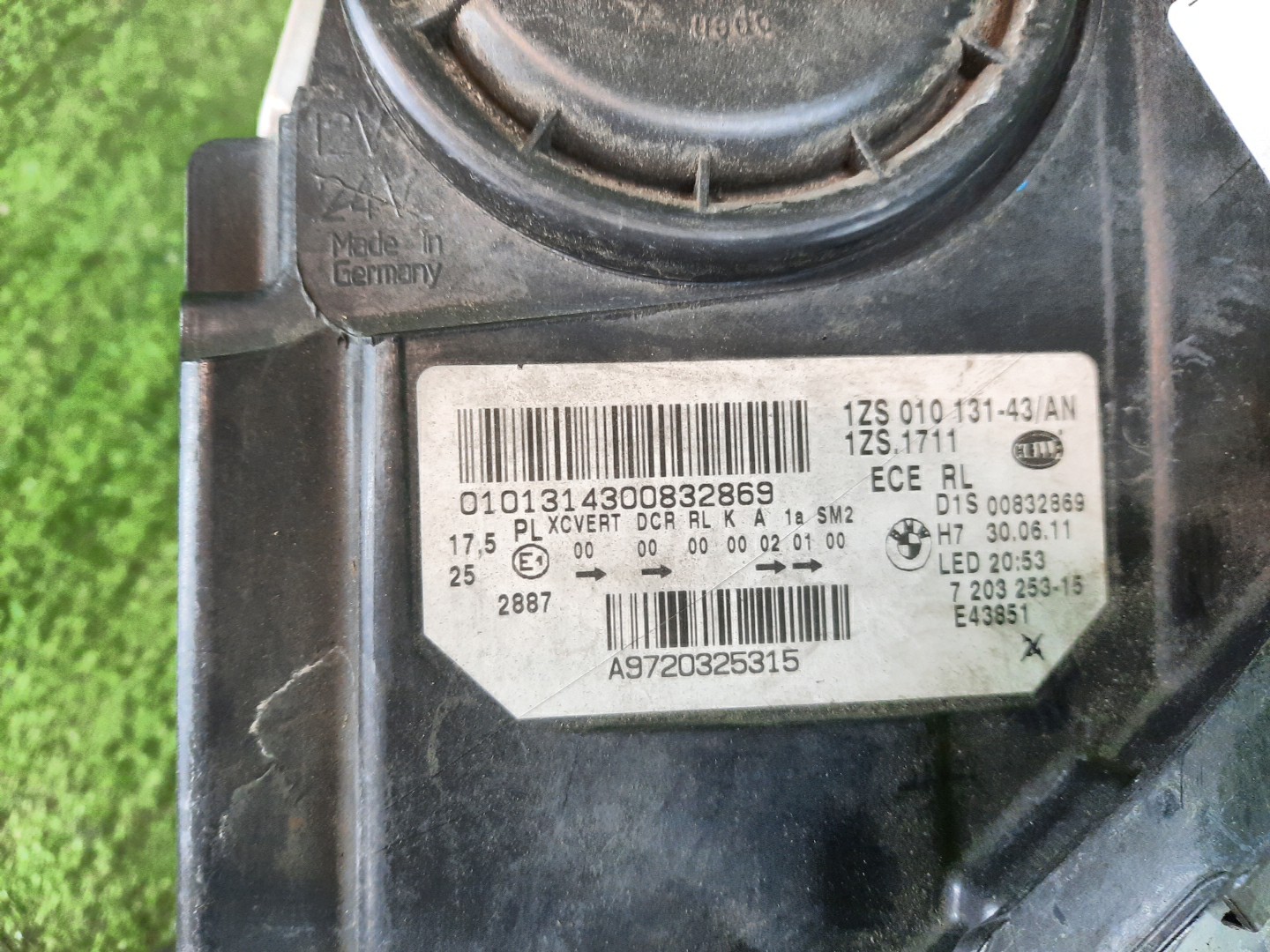 Фара левая передняя BMW 520d, 525d, 530d, 535d, 5-Series, 535i, 528i, 530i, 520i, 523i, 550i F11, F10, FZ35, FR35, XG20, FW20, XG28, FP25, FR30, FR44 4 ракурс