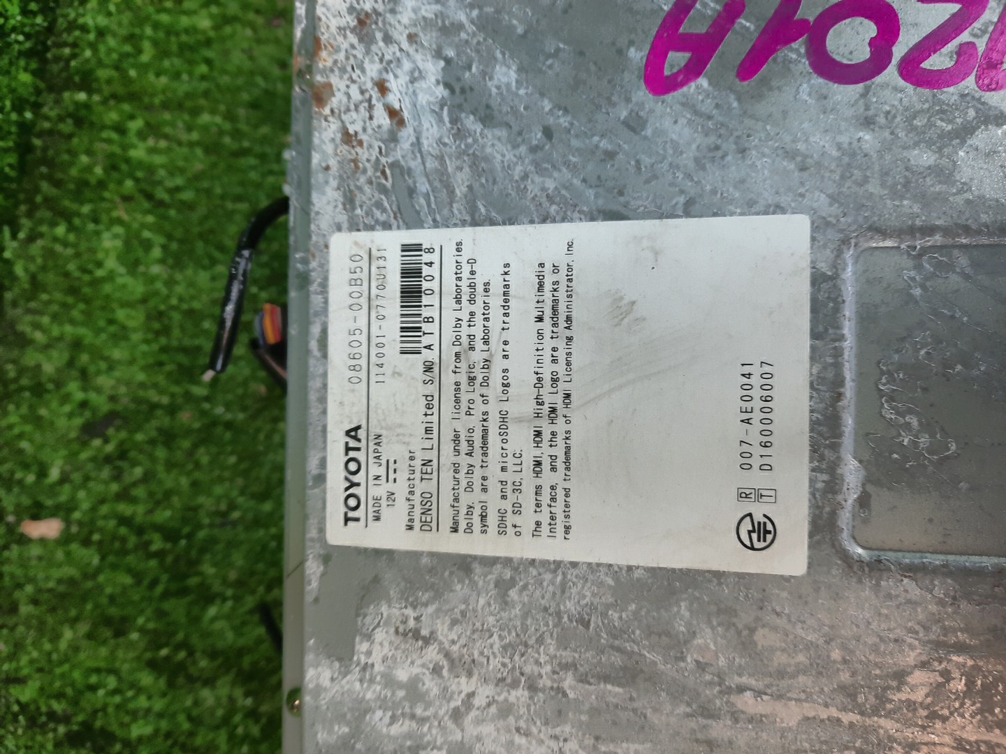 Магнитофон TOYOTA RAIZE A202A 08605-00B50 3 ракурс