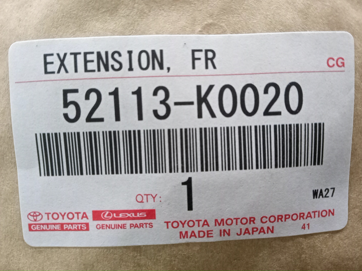 Очки на противотуманки левые передние TOYOTA YARIS KSP210 52113-K0020 5 ракурс