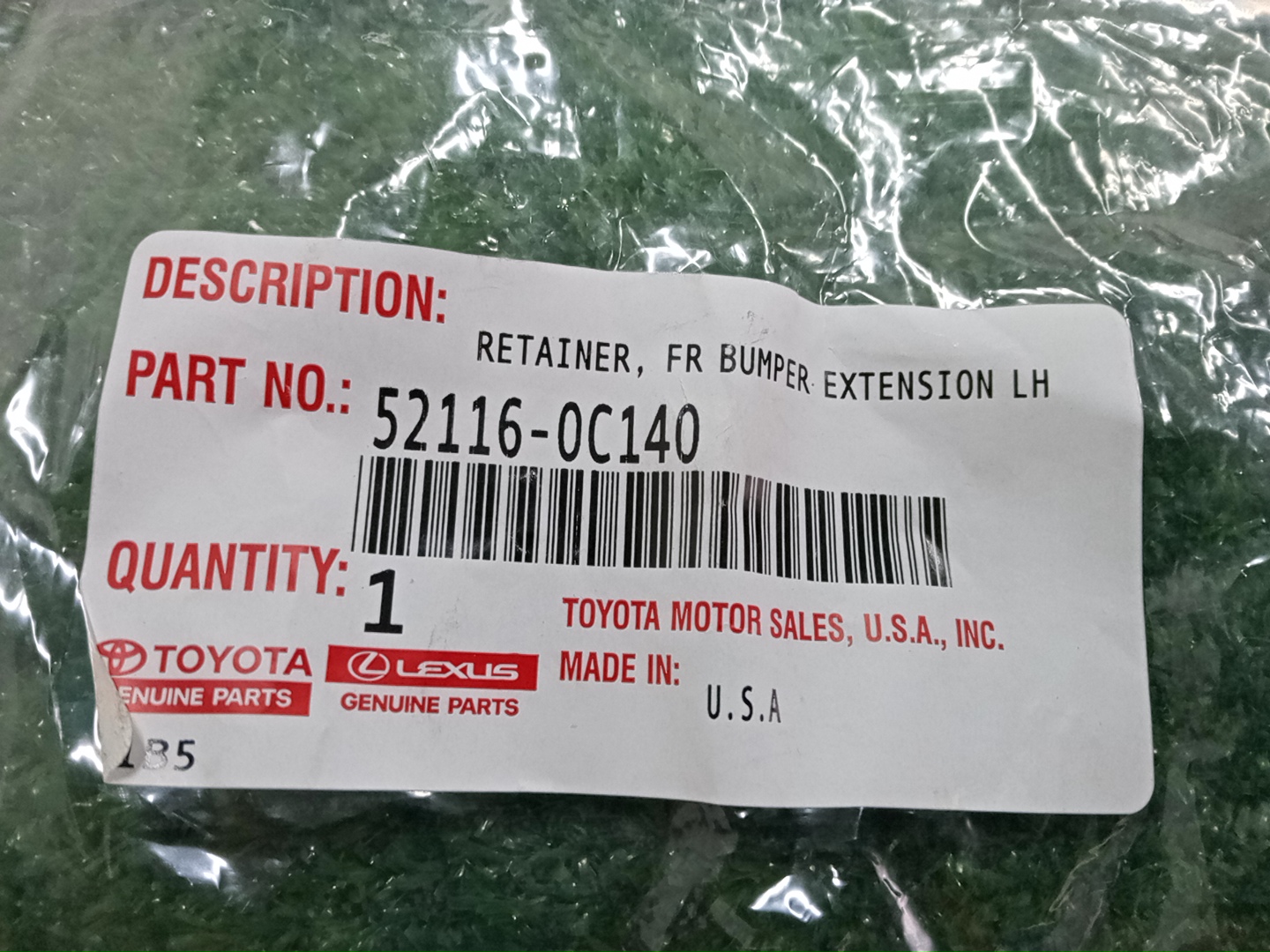 Крепление бампера левое переднее TOYOTA SEQUOIA VXKH85L 52116-0C140 4 ракурс