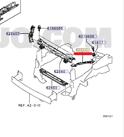 Крепление фары левое переднее MITSUBISHI ECLIPSE CROSS GK1W 5256C109 4 ракурс