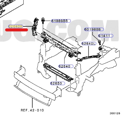 Крепление фары правое переднее MITSUBISHI ECLIPSE CROSS GK1W 5256C110 4 ракурс