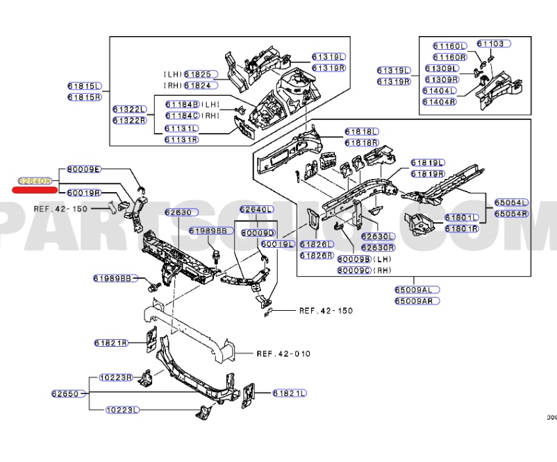 Крепление фары правое переднее MITSUBISHI RVR GA3W 5256C142 4 ракурс