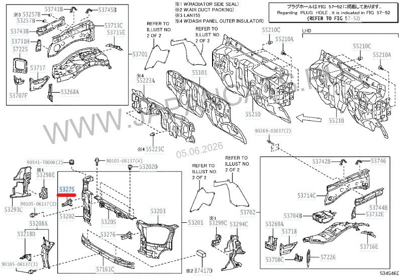 Крепление фары правое TOYOTA HILUX GUN125 53275-KK010 4 ракурс
